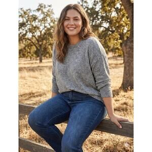 Lucky brand‎ cozy crewneck sweater Women's size 2XL Soft Viscose Knit Pullover